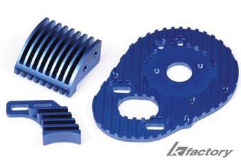 B4/T4 Alum. Motor Plate  Cooling Set BLUE TM-K1510B