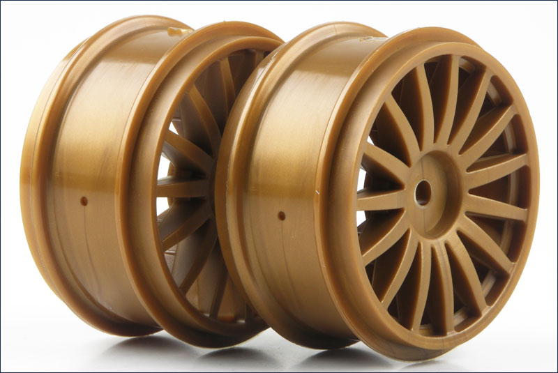 KYOSHO запчасти Wheel (15-Spoke/Gold/2pcs/DRX) TRH121GL